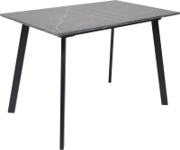 Обеденный стол Listvig Maus 110 110x70x75 (камень пьетра гриджиа/черный) - 