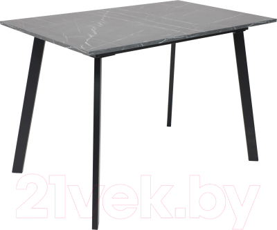 Обеденный стол Listvig Maus 110 110x70x75 (камень пьетра гриджиа/черный)