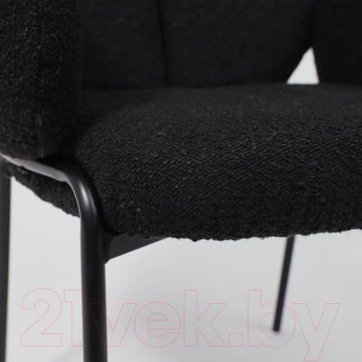 Кресло мягкое AksHome Charley (черный букле QQS15/черный)