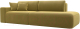 Диван Лига Диванов Лига-036 Модерн подлокотник слева / 121336L  (микровельвет желтый) - 