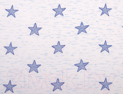 Простыня АртПостель На резинке Звезды голубые 255 (180x200x20)