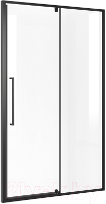 Душевая дверь Niagara NG-85-11AB 110x195 (черный матовый/прозрачное стекло)