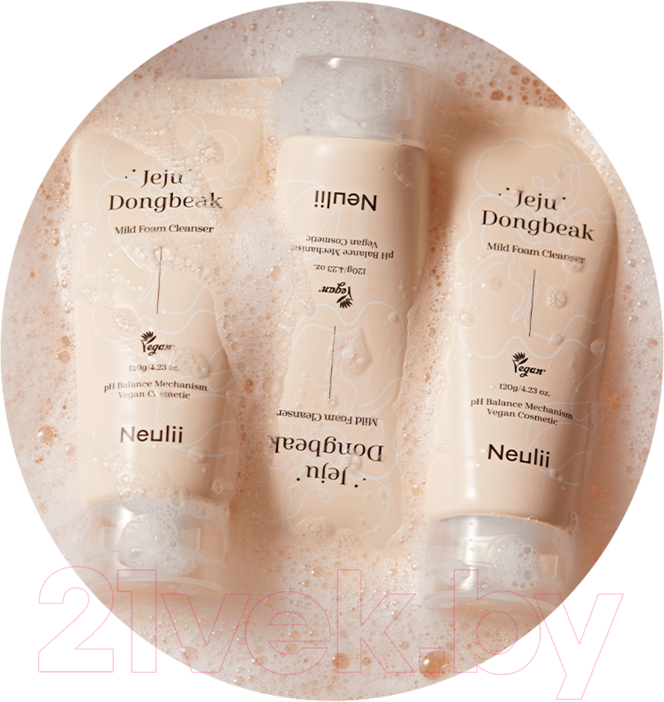 Пенка для умывания Neulii Jeju Dongbeak Mild Foam Cleanser С экстрактом камелии