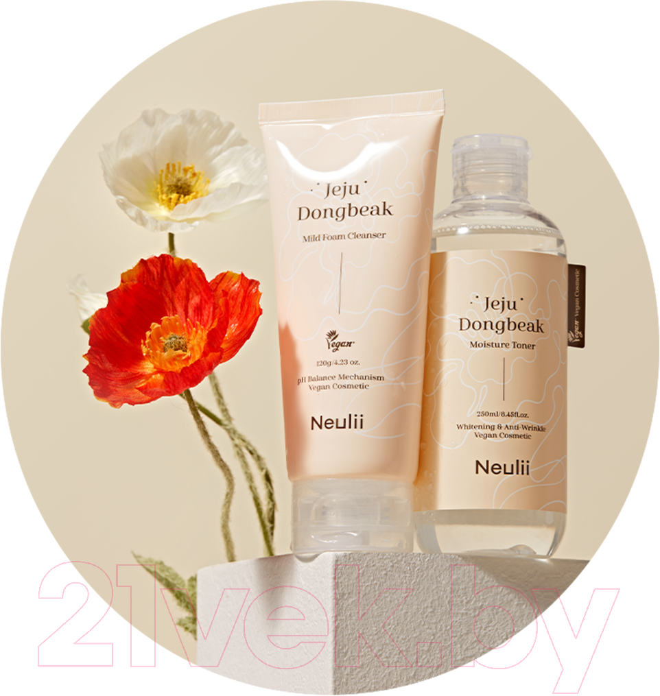 Пенка для умывания Neulii Jeju Dongbeak Mild Foam Cleanser С экстрактом камелии