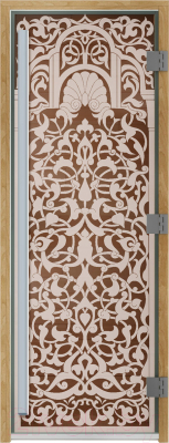 Стеклянная дверь для бани/сауны Doorwood Престиж Флоренция 70x190 / DW01959 (бронза)