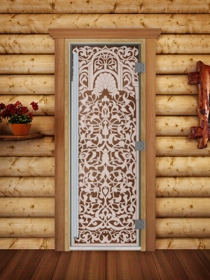 Стеклянная дверь для бани/сауны Doorwood Престиж Флоренция 70x190 / DW01959 (бронза)