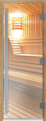 Стеклянная дверь для бани/сауны Doorwood Престиж 70x190 / DW02426 (прозрачный)