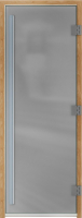 Стеклянная дверь для бани/сауны Doorwood Престиж 80x200 / DW01945 (сатин) - 