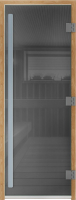 Стеклянная дверь для бани/сауны Doorwood Престиж 70x190 / DW03502 (графит) - 
