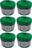 Набор пряжи для вязания Lanoso Lino 50% лен, 50% вискоза / 920 (175м, зеленый, 6 мотков) - 