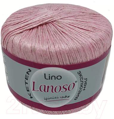 Набор пряжи для вязания Lanoso Lino 50% лен, 50% вискоза / 932 (175м, розовый, 6 мотков)