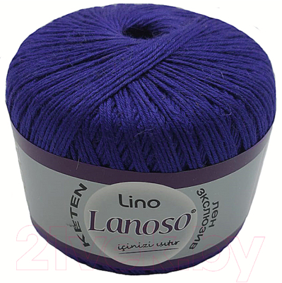 Набор пряжи для вязания Lanoso Lino 50% лен, 50% вискоза / 954 (175м, василек, 6 мотков)