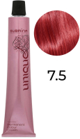 Крем-краска для волос Subrina Professional Colour Unique 7/5 (100мл, средний блондин интенсивный красный) - 