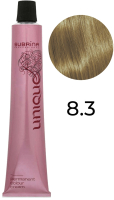 Крем-краска для волос Subrina Professional Colour Unique 8/3 (100мл, светлый блондин сандрэ) - 