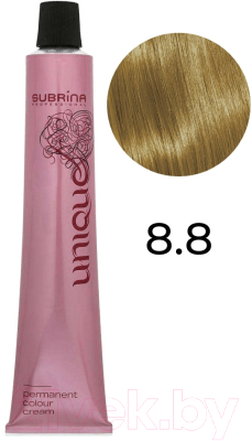 Крем-краска для волос Subrina Professional Colour Unique 8/8 (100мл, светлый блондин матовый)
