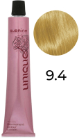 Крем-краска для волос Subrina Professional Colour Unique 9/4 (100мл, очень светый блондин золотистый) - 