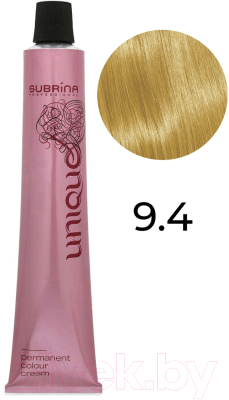 Крем-краска для волос Subrina Professional Colour Unique 9/4 (100мл, очень светый блондин золотистый)