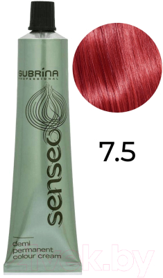 Крем-краска для волос Subrina Professional Colour Senseo 7/5 (60мл, средний блондин интенсивно-красный)