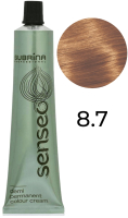 Крем-краска для волос Subrina Professional Colour Senseo 8/7 (60мл, светлый блондин коричневый) - 