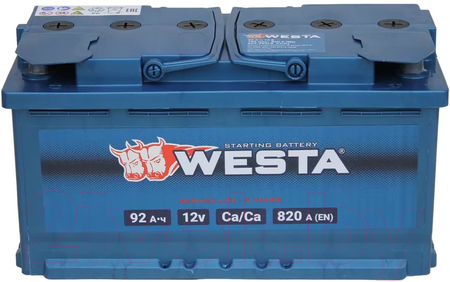 Автомобильный аккумулятор Westa 6СТ-92 VLR Euro П240023