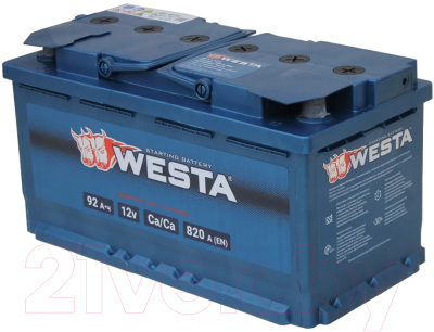 Автомобильный аккумулятор Westa 6СТ-92 VLR Euro П240023 (92 А/ч)