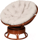 Кресло садовое Мир Ротанга Papasan 23/01В (орех/какао) - 