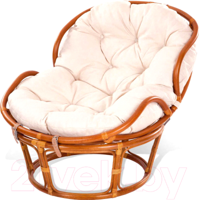 Кресло садовое Мир Ротанга Papasan Mini 23/03 (коньяк/какао)