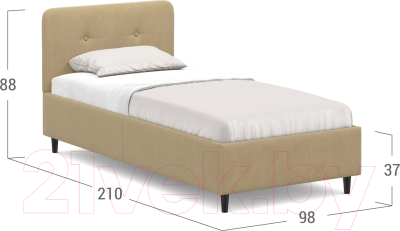 Купить Односпальная кровать Moon Family 1253 / MF005117 в Солигорске