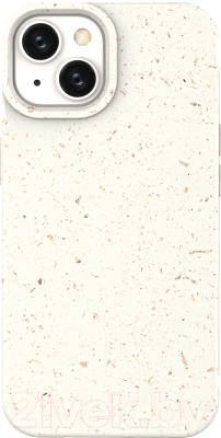 Чехол-накладка Case Recycle для iPhone 14 (белый матовый)