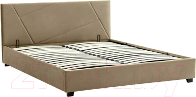 Двуспальная кровать Signal Columbia Velvet 160x200 (Bluvel 28 бежевый)