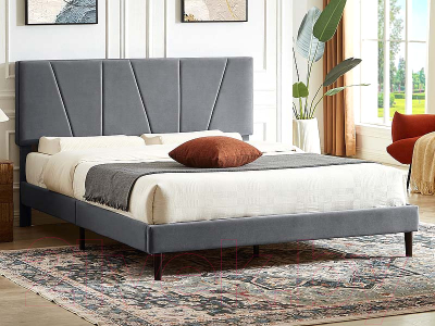Двуспальная кровать Signal Savana Velvet 160x200 (Tap 192 серый)