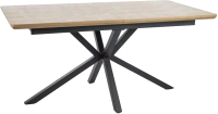 Обеденный стол Signal Logan 160-200x90 (дуб/черный) - 