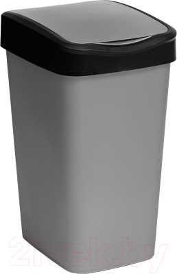 Изображение товара Мусорное ведро Violet Tandem / 842058 (20л, серый металлик/черный)