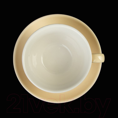 Чашка с блюдцем Corone Gusto 4616/4618 / фк1609 (кремовый)