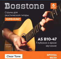 Струна для акустической гитары Bosstone Clear Tone AS B10-47 (бронза) - 