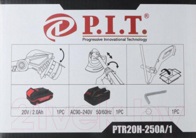 Триммер аккумуляторный P.I.T PTR20H-250A