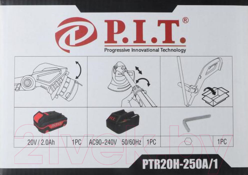 Триммер аккумуляторный P.I.T PTR20H-250A