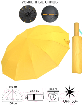 Зонт складной Ame Yoke 3 / ОК55-12DR