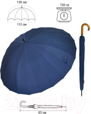 Зонт-трость Ame Yoke L6524 (синий)