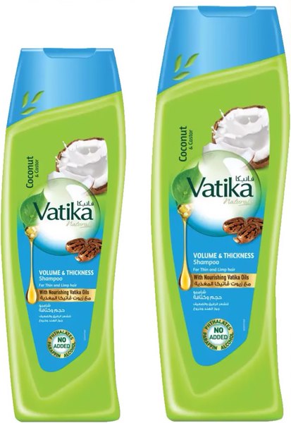 Шампунь для волос Dabur Vatika Увеличивающий объем (400мл+200мл)