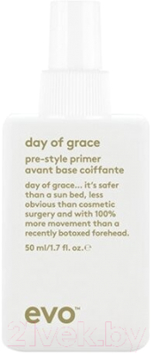 Спрей для укладки волос EVO Labs Day Of Grace Pre-Style Primer Несмываемый с термозащитой (50мл)