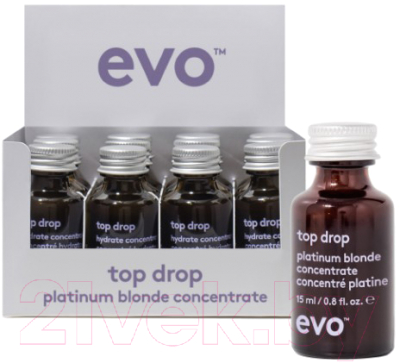 Ампулы для волос Evo Top Drop Platinum Blonde Concentrate (12x15мл)