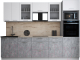 Готовая кухня Интерлиния Мила Gloss 2.8 (белый софт/керамика/травертин серый) - 