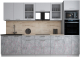 Готовая кухня Интерлиния Мила Gloss 3.0 (пепел софт/керамика/травертин серый) - 