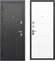 Входная дверь Гарда 9 Серебристый/эмалит белый (86x205, левая) - 
