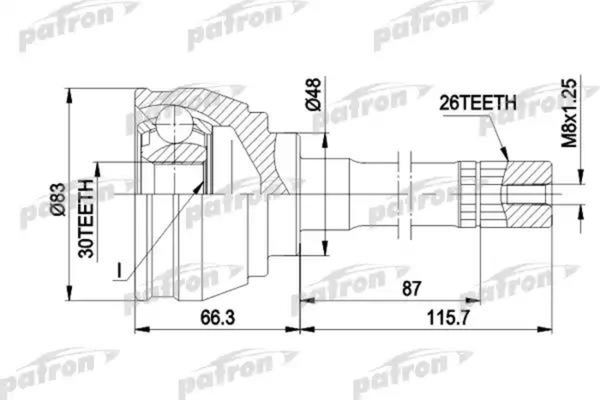 ШРУС Patron PCV1540
