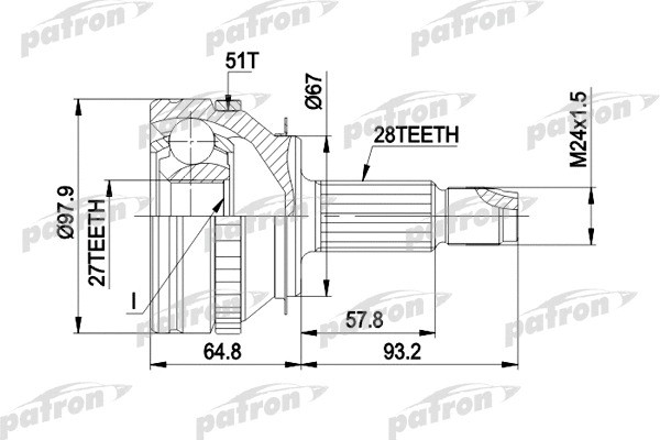 ШРУС Patron PCV1371