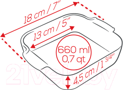 Форма для запекания Peugeot Appolia 61173 (красный)