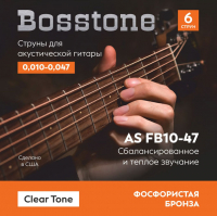 Струна для акустической гитары Bosstone Clear Tone AS FB10-47 (бронза) - 