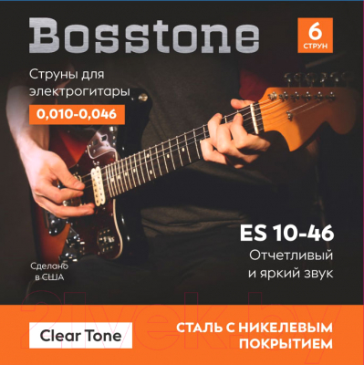 Струна для электрогитары Bosstone Clear Tone ES 10-46
